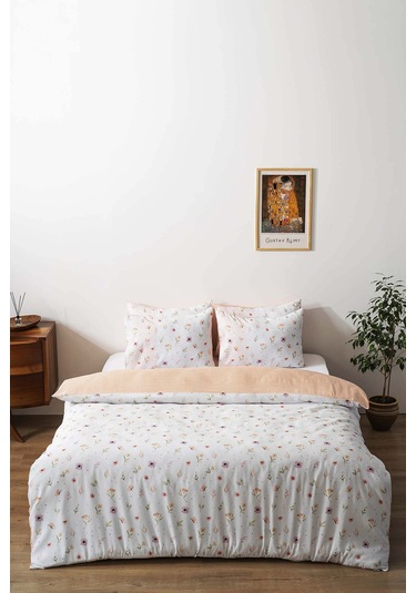 Soft Çiçekli Çift Kişilik Nevresim Takımı Pamuklu Renkli