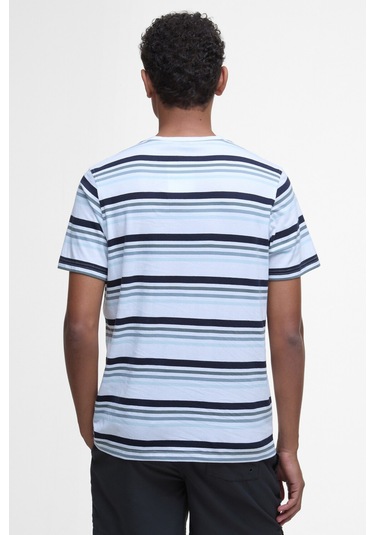 Barbour Houstead Stripe Tailored Fit T-shirt Wh11 White Beyaz