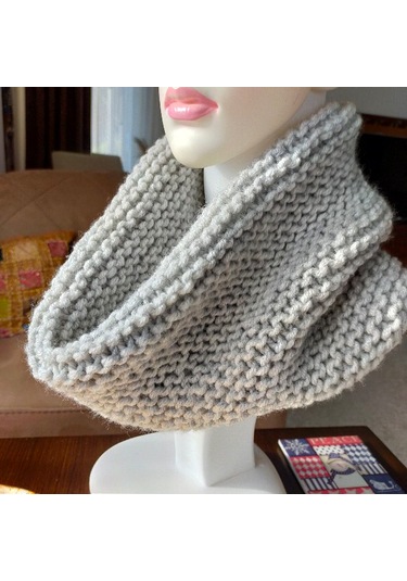 Duman Rengi El Yapımı Unisex Boyunluk Duman