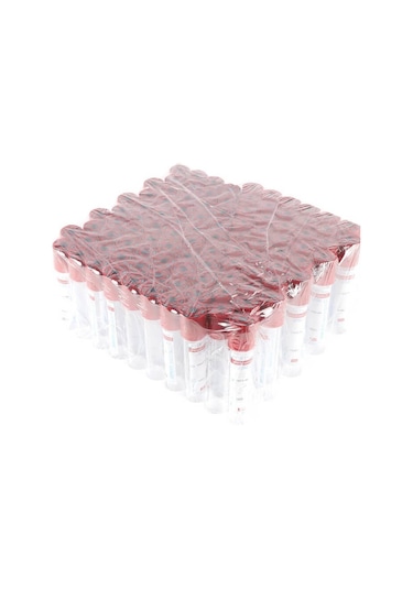 Kırmızı Kapaklı Vakumlu Boş Kan Alma Tüpü 10 Ml