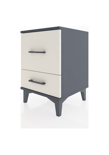 Hyperion Komodin 2 Çekmeceli 44x44x64 Antrasit-aytaşı Antrasit