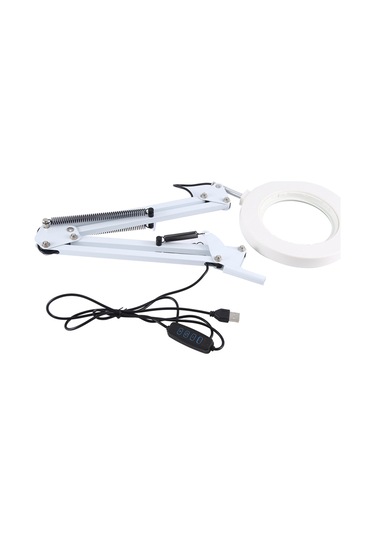 Xurunkeji Büyüteç Lambası Metal Salıncak Kol Büyüteç Lambası - 10 Seviye Parlaklık, 3 Renk Modu, 10x Büyütme, 4 İnç Çaplı Lens