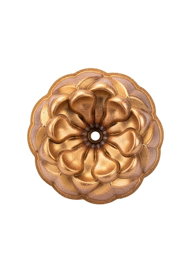 Taç Nilüfer Granit Döküm Kek Kalıbı Gold 6598