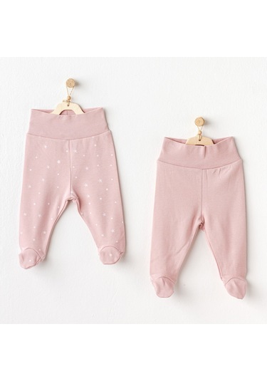 Andywawa Puppy Gazelle 2'li Bebek Pantolonu Ac25049 Pembe
