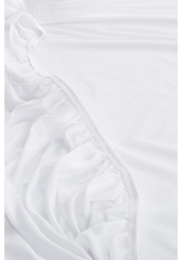 %100 Pamuk Fıtted Sıvı Geçirmez Tek / Çift Kişilik Bebek Alez Yatak Koruyucu Full Kenar Çarşaf Beyaz