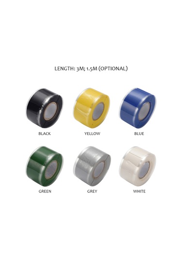 Yuntech01 Islak Tutmayan Silikon Bandı - Isıya Dayanıklı -50 C/+500 C Ve İzole Edici, 1.5m X 3cm Gri, Ta0053