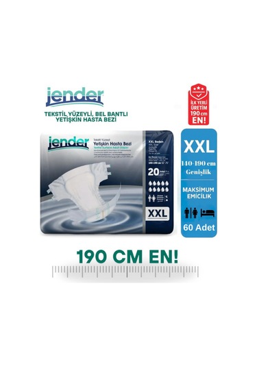 Bel Bantlı Hasta Bezi 2xl 20'li 3 Paket 2XL