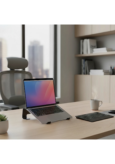 Prexua Fixer Laptop Standı - Notebook Yükseltici Altlık - Metal - Siyah - Fxr4025bl
