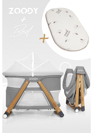 Kiwi Zoody 3 İn 1 Bebek Beşiği, Oyun Parkı Ve Park Yatak Ve Zoody Yatak Kw-2041