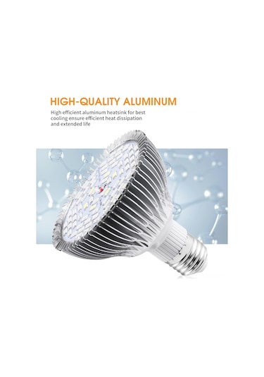 Moveevo 78 Led Tam Spektrum Bitki Işığı, Alüminyum Soğutma, E27/e14, Çiçek Ve Sukulentler İçin Gelişim Destekleyici Işık Diğer