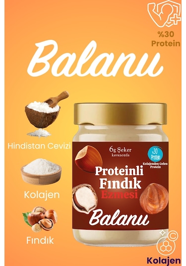 Balanu Proteinli Fındık Ezmesi 280gr X3 Adet