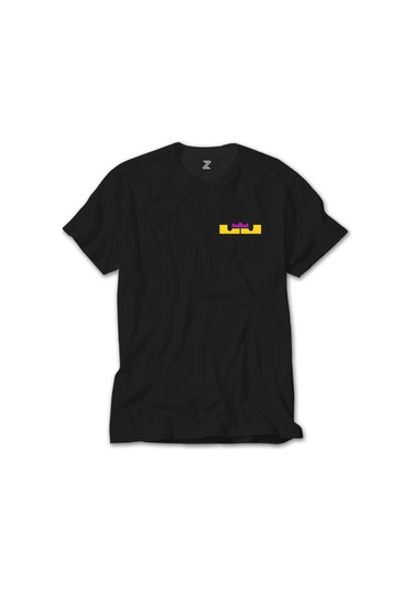 Lebron James Logo Color Siyah Tişört Siyah