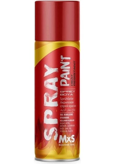 Mxs Isıya Dayanıklı Sprey Boya Kırmızı Renk