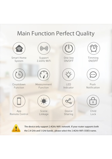 Geeksen Akıllı Wifi Soketli Adaptör 16a - Enerji Tüketim Ölçümü, Uzak Kumanda, Zamanlama Ve Senaryo Bağlantısı - Avrupa Standartı 85-250v
