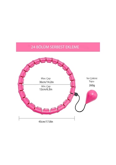 Hula Hoop Egzersiz Çemberi - Egzersiz Halkası -65-110cm
