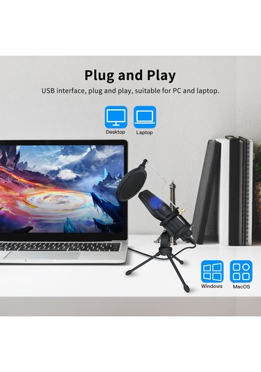 Lemestar "profesyonel Usb Mikrofon Seti - Bilgisayar, Kayıt, Konferans Ve Yayın İçin Komple Ekipman"