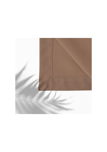 6'lı Kadife Dokulu Servis Peçetesi Açık Kahve Açık Kahverengi