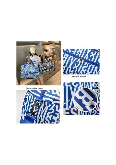 Sandwich Motion003 Siyah Zebra Desenli Dayanıklı Spor Çanta, Ayakkabı Bölmesi Siyah