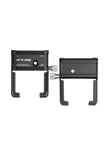 Lemestar Siyah Tam Alüminyum Dayanıklı Telefon Tutucu, Silikon Kayışlı Ve Tabanlı, Bisiklet/motosiklet Çubuklarına Uyumlu, 55-100mm Telefonlar İçin