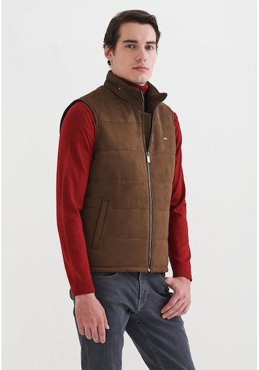 Pierre Cardin Erkek Suni Deri Yelek 001