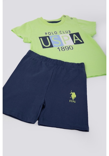 U.S. Polo Assn. Yeşil Erkek Bebek 2'li T-shirt Takım Yeşil