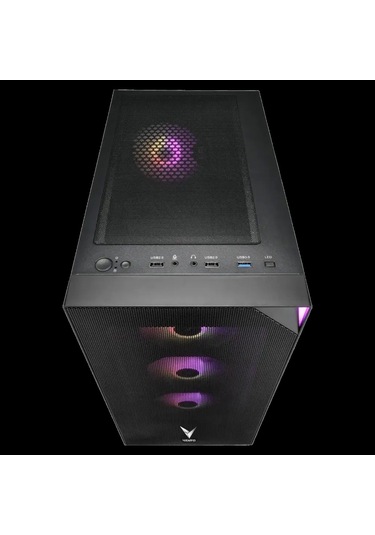 Vento Vg3400s Mid Tower, 650w 80+ Siyah, Temperli Cam, Rgb, Atx Gamıng Kasa