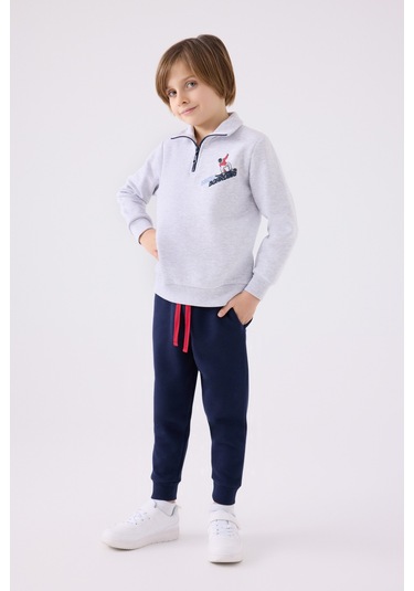 Rolypoly Erkek Çocuk Eşofman Takımı Rp3438 Kar Melanj Kar Melanj