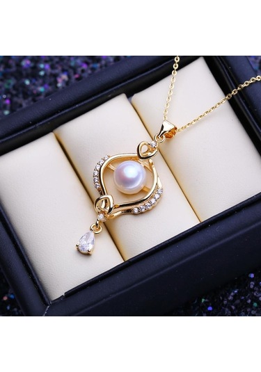 Beyaz Lsooyh Doğal Tatlı Su İncisi Kolye Kübik Zirkonya Çiçek Küpe Kadınlar İçin İnci Takı Setleri Beyaz