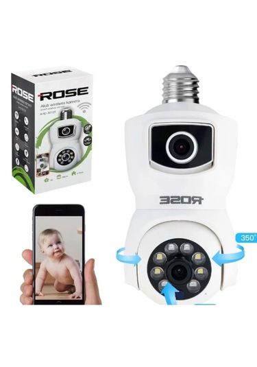 Rose Ahd-30125 Wifi Akıllı Kamera İç Mekan 360 Derece Sesli