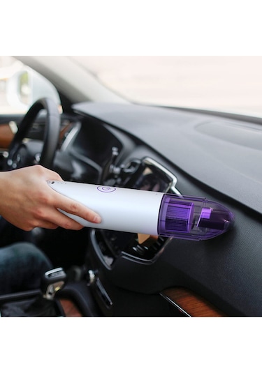 Qianfan Mini Protable Araba Süpürgesi, Hızlı Temizlik Için Akülü