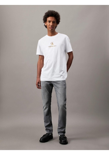 Calvin Klein Erkek Slim Gri Jeans-6504 Gri