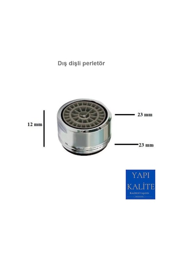 YAPI KALİTE 4 Adet Dış Dişli Batarya Ucu Su Tasarruf Ucu Perlatör