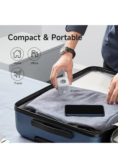 Honeybeeshop Lıpwel 3680w Maksimum Güç Kaynağı Küpü Usb Hızlı Şarj 17w Çıkış 16a 3680w Kapasite 3 Metre Beyaz Seyahat Adaptörü