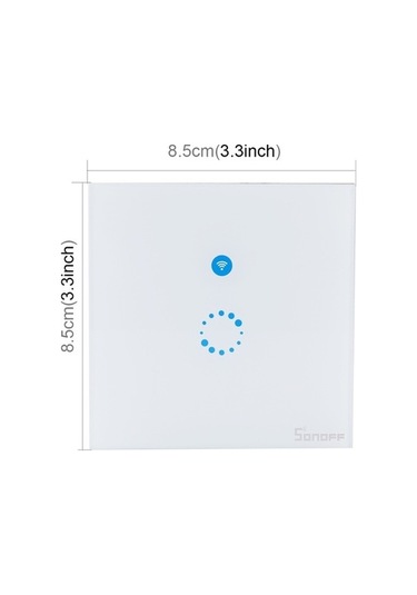 Fastbuy Sonoff Touch 86mm 1 Gang Akıllı Işık Anahtarı, Alexa Google Home, 90-250v 400w, Dokunmatik Panel