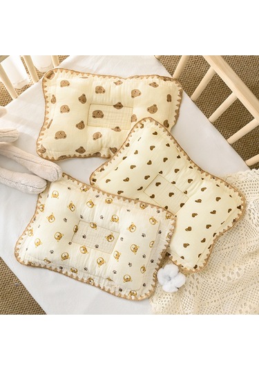 Şeker Silindir Yastık Bebek Boyun Yastığı Yumuşak Ve Güvenli No.33 Ekru