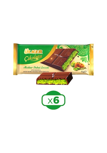 Ülker Meşhur Dubai Lezzeti Dubai Çikolatası 6 x 93 G