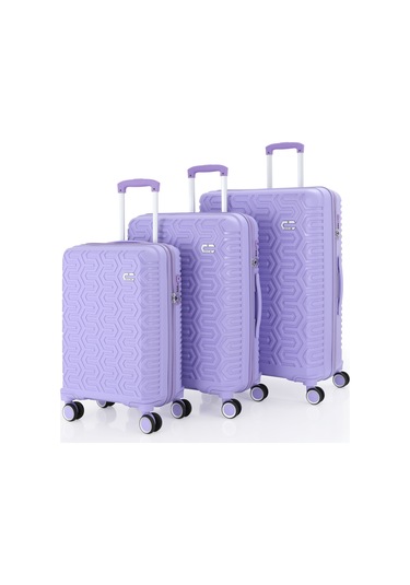 Mçs Üçlü Polipropilen Valiz Seti V377 S23sy1000058-set 00025 Lila