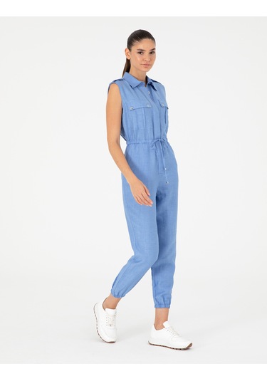 Pierre Cardin Kadın Mavi Tulum Dokuma 50284603-vr249 Mavi