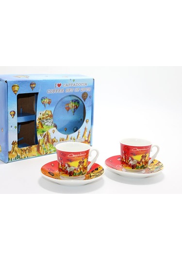 Yöresel İkili Fincan Seti Model 1 Çok Renkli