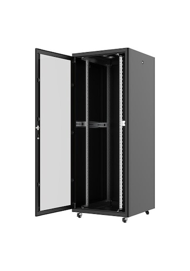 Ager Vega AG-VB36U8080S1 36U 800 x 800 MM Dikili Tip Siyah Kabinet