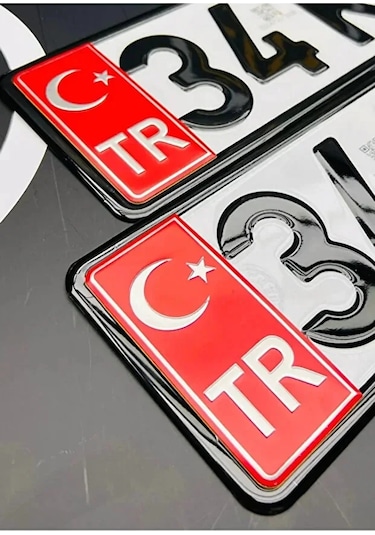 Mazda Rx-7 Uyumlu Tr Plaka Pleksi Kabartma Ve Folyo Sticker 2 Adet