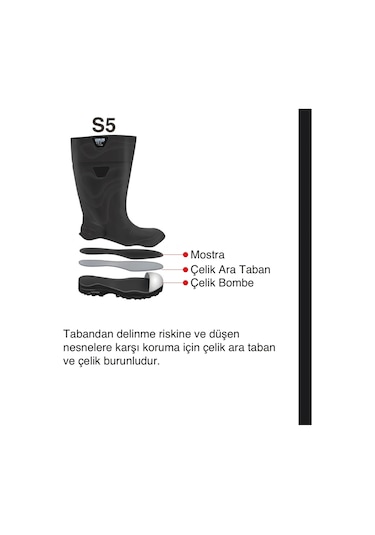 Stl 9910 S5 Antistatik Src Çelik Burunlu Kaydırmaz Ve Çelik Ara Tabanlı Pu Çizme Yeşil