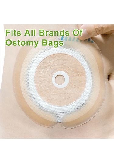 20 Adet Elastik Ostomi Bariyer Şeritleri Hidrokolloid Su Geçirmez Sızıntı Cilt Yapışkanlı Ostomi Bariyer Bandı Kolostomi Çantası