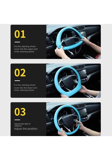 Çok Renkli Direksiyon Kılıfı Silikon Araba Elastik Eldiven Kılıfı Trend Araba Kılıfı Evrensel Yeşil