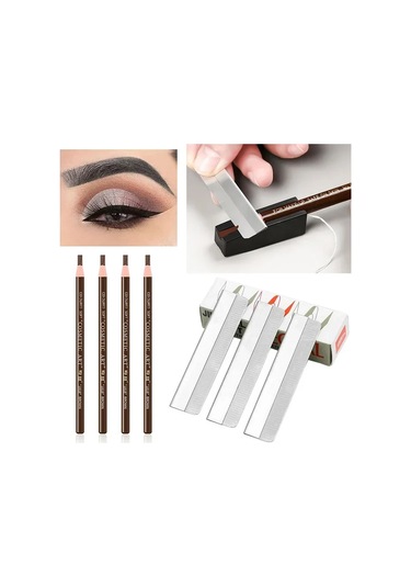5 Adet Profesyonel Microblading Kalem Kalıcı Kaş Kalemi Dövme Su Geçirmez Sanat Eyebrow Trimmer E10