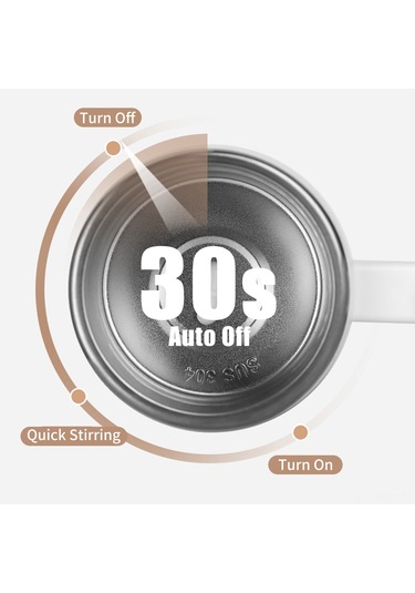 Neevoyu 380ml Siyah Otomatik Karıştırıcı Bardak, 304 Çelik, Mıknatıs Şarjlı, Kapaklı, Kahve-milk-protein İçin Ev-ofis-outdoor Siyah