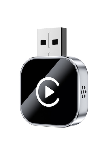 Jeehugo 2025 Yeni Versiyon Kablosuz Carplay Android Auto Adaptörü - Usb/type-c Desteği, Hızlı Bağlantı, Ultra Mini Tasarım Gümüş