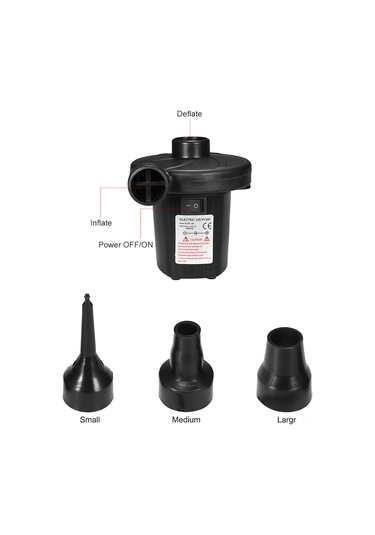 Kangvka Ev/araç İkili Kullanım Hızlı Şarjlı Elektrikli Hava Pompa, 480l/min Akış, 5000mpa Basınç, Ab Fişi, Siyah Abs Materyal