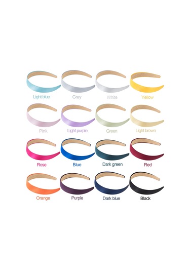 Dofolink 2.8cm Saten Kadın Saç Bandı - Minimalist Modern Stilde Saç Dekorasyon Aksesuarı Çok Renkli