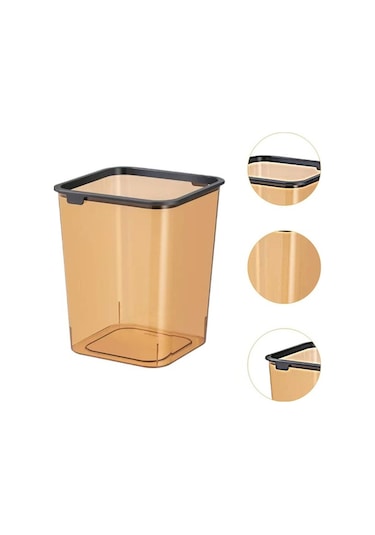 Pazly Turuncu Turuncu Suntek Sepet Ofisi Mutfak Modern Kutusu Kapaı Çöp Atık Ms Turuncu